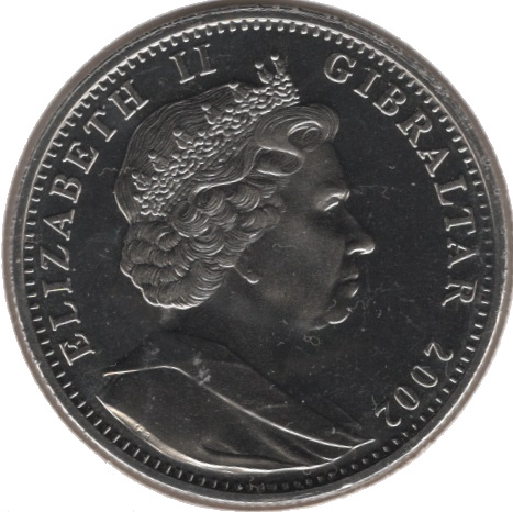 Gibraltar 1 Crown - Elizabeth II Christening of William obverse