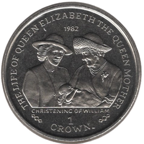 Gibraltar 1 Crown - Elizabeth II Christening of William
