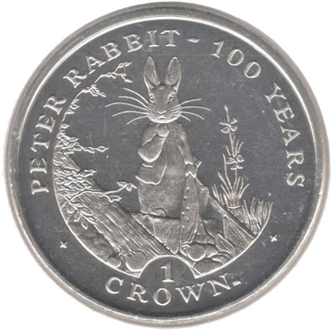 Gibraltar 1 Crown - Elizabeth II Peter Rabbit - 100 Years reverse