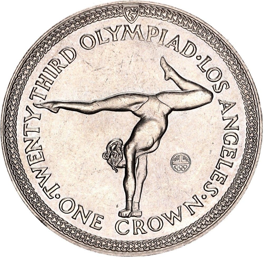 Isle of Man 1 Crown - Elizabeth II Gymnastics