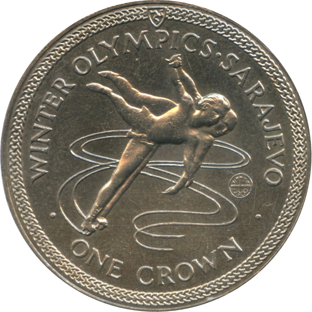 Isle of Man 1 Crown - Elizabeth II Ice Dancing