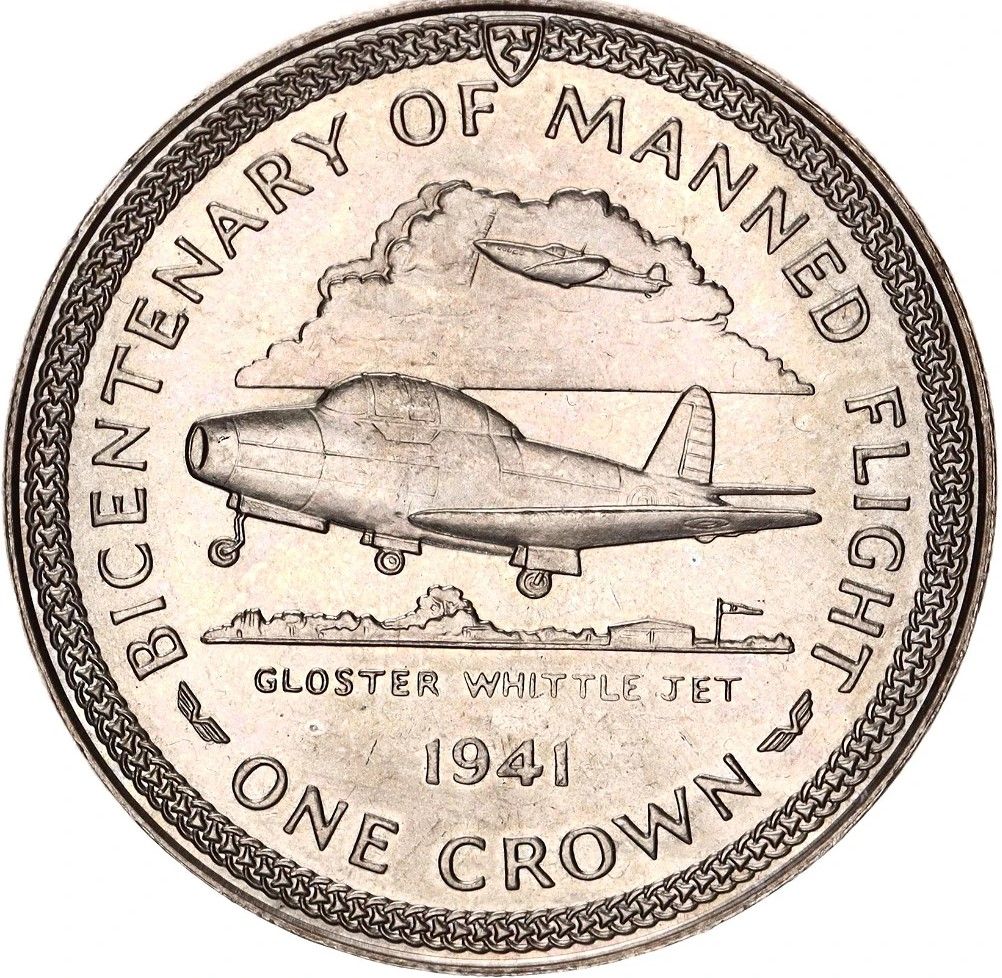 Isle of Man 1 Crown - Elizabeth II Gloster Whittle