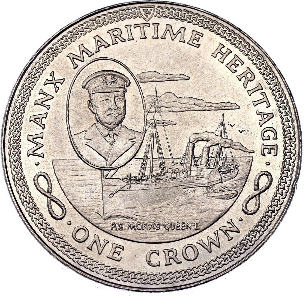 Isle of Man 1 Crown - Elizabeth II P.S. Mona's Queen II reverse