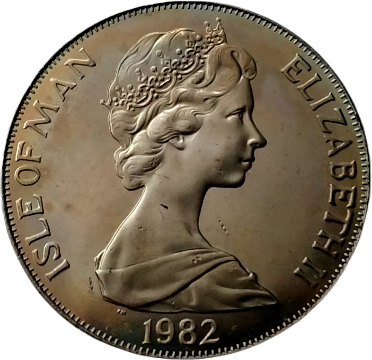 Isle of Man 1 Crown - Elizabeth II H.M.S. Bounty obverse