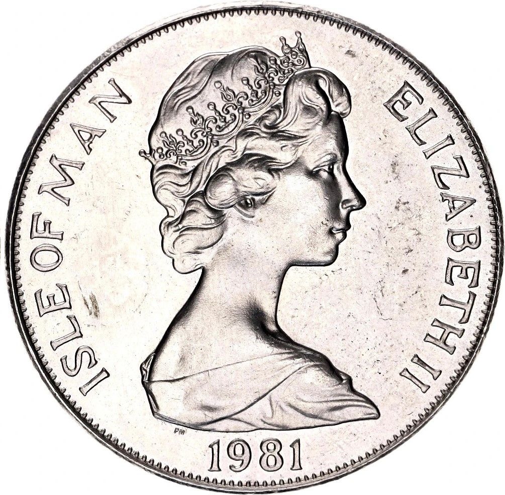 Isle of Man 1 Crown - Elizabeth II Sir Francis Chichester obverse