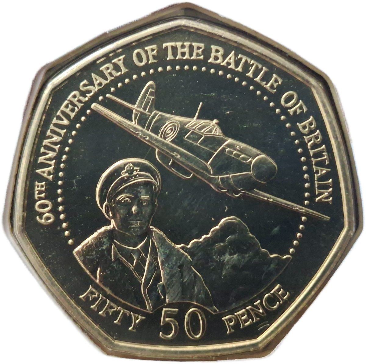 Guernsey 50 Pence - Elizabeth II Battle of Britain