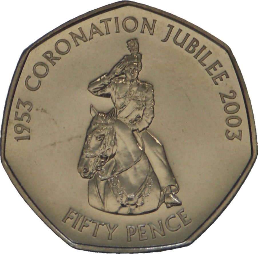 Guernsey 50 Pence - Elizabeth II Coronation Jubilee