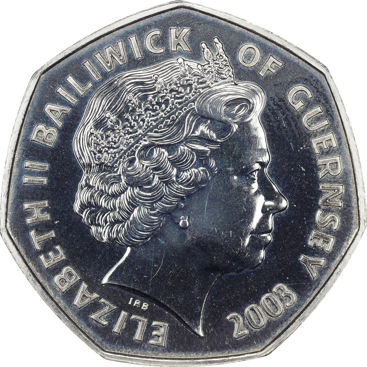 Guernsey 50 Pence - Elizabeth II Coronation Jubilee obverse