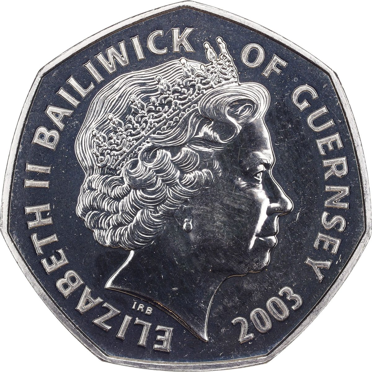 Guernsey 50 Pence - Elizabeth II Coronation Jubilee obverse
