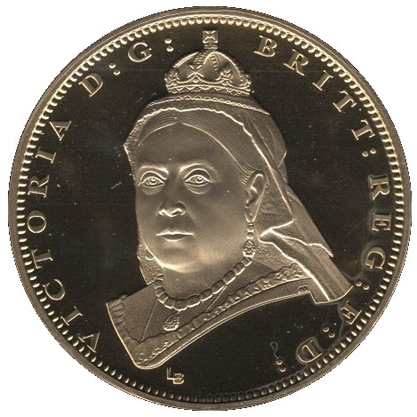 Isle of Man 1 Crown - Elizabeth II Victoria - Jubilee Portrait reverse