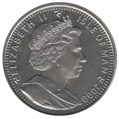 Isle of Man 1 Crown - Elizabeth II Concorde Test Flight; Silver Proof Coloured obverse