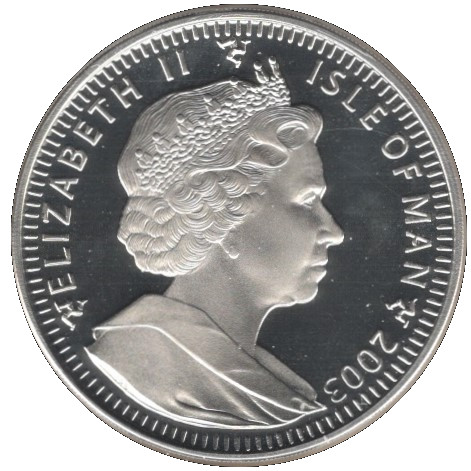 Isle of Man 1 Crown - Elizabeth II Aragorn obverse