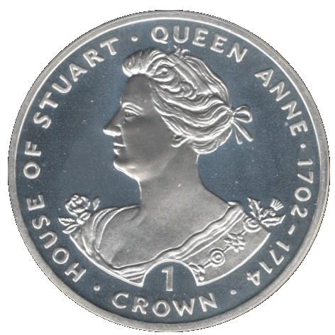 Gibraltar 1 Crown - Elizabeth II Queen Anne reverse