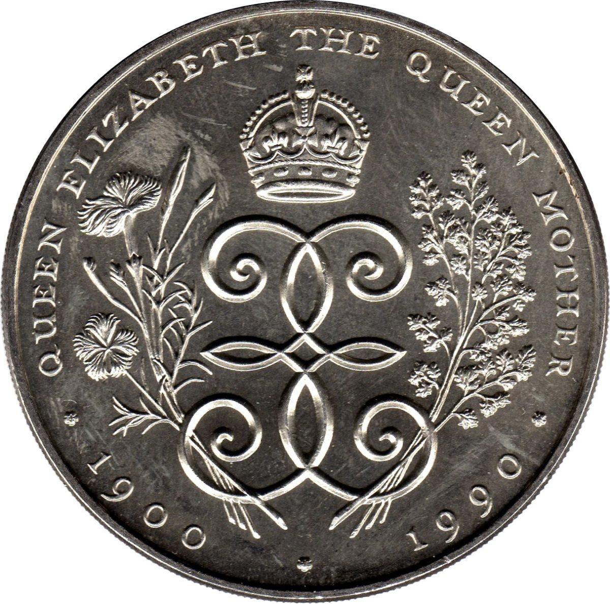 Jersey 2 Pounds - Elizabeth II 90th Birthday of Queen Mother