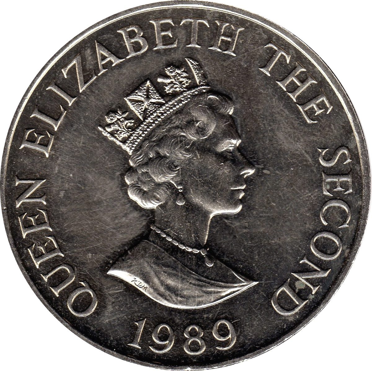 Jersey 2 Pounds - Elizabeth II Royal Visit obverse