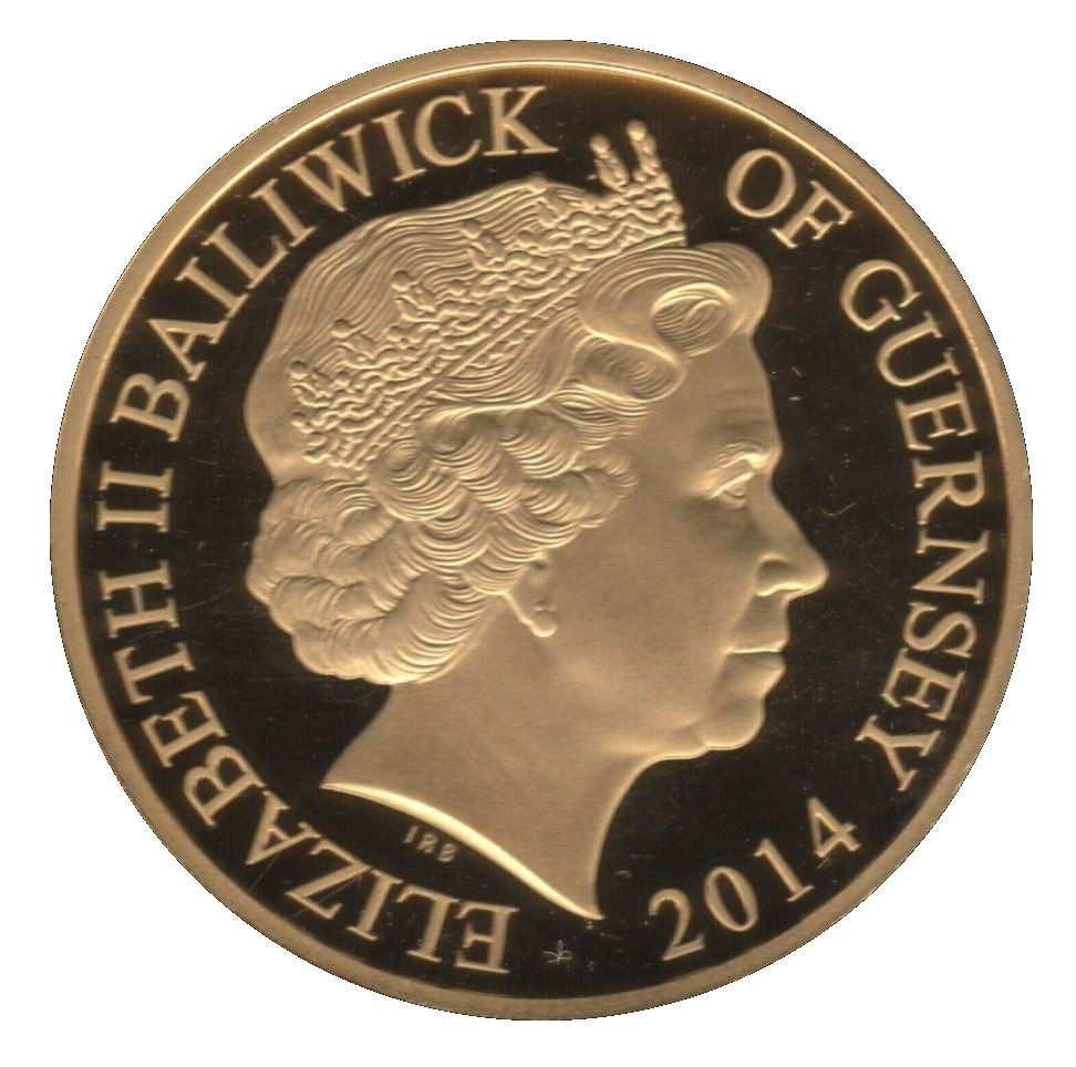 Guernsey 50 Pence - Elizabeth II Coronation obverse