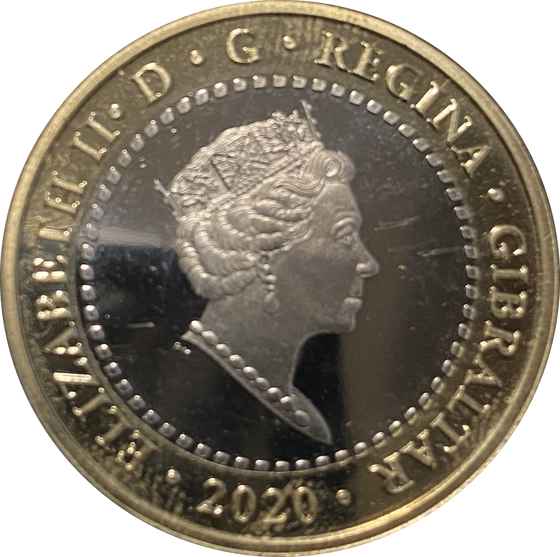 Gibraltar 2 Pounds - Elizabeth II The Girdle of Hyppolyte obverse