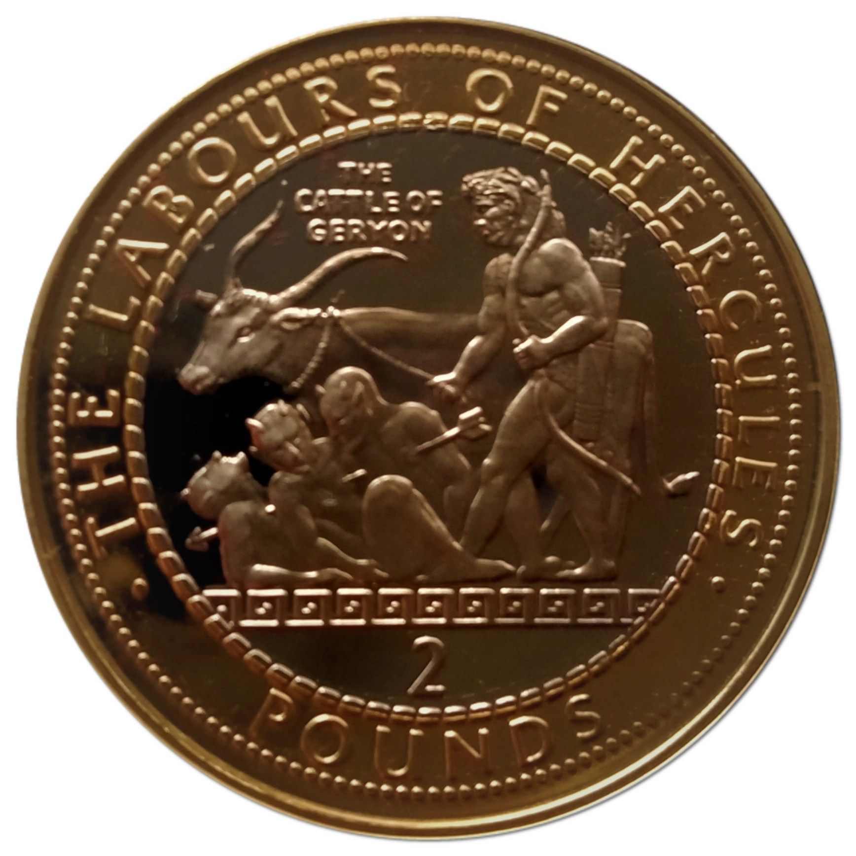 Gibraltar 2 Pounds - Elizabeth II The Cattle of Geryon