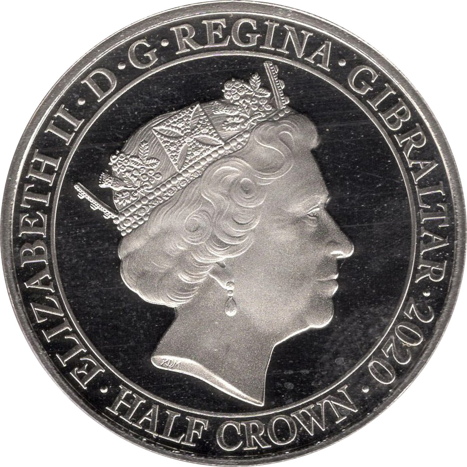 Gibraltar ½ Crown - Elizabeth II Little ships of Dunkirk obverse