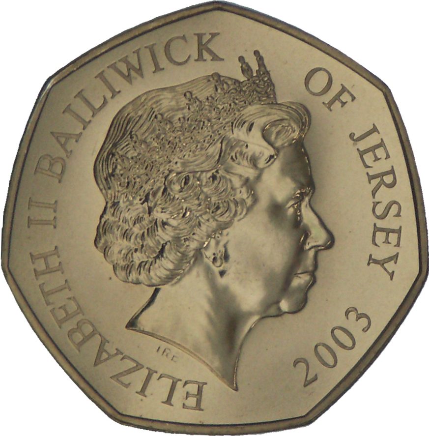 Jersey 50 Pence - Elizabeth II Golden Jubilee obverse