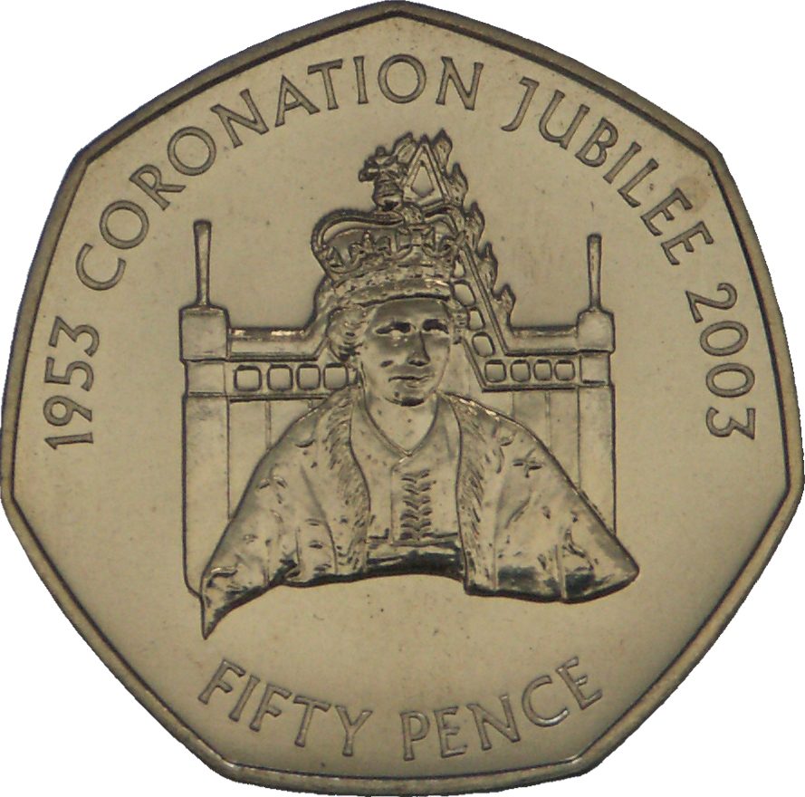 Jersey 50 Pence - Elizabeth II Golden Jubilee