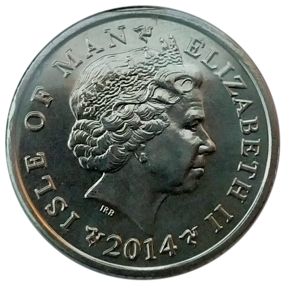 Isle of Man 10 Pence - Elizabeth II Chicken Rock Lighthouse, magnetic plated steel obverse