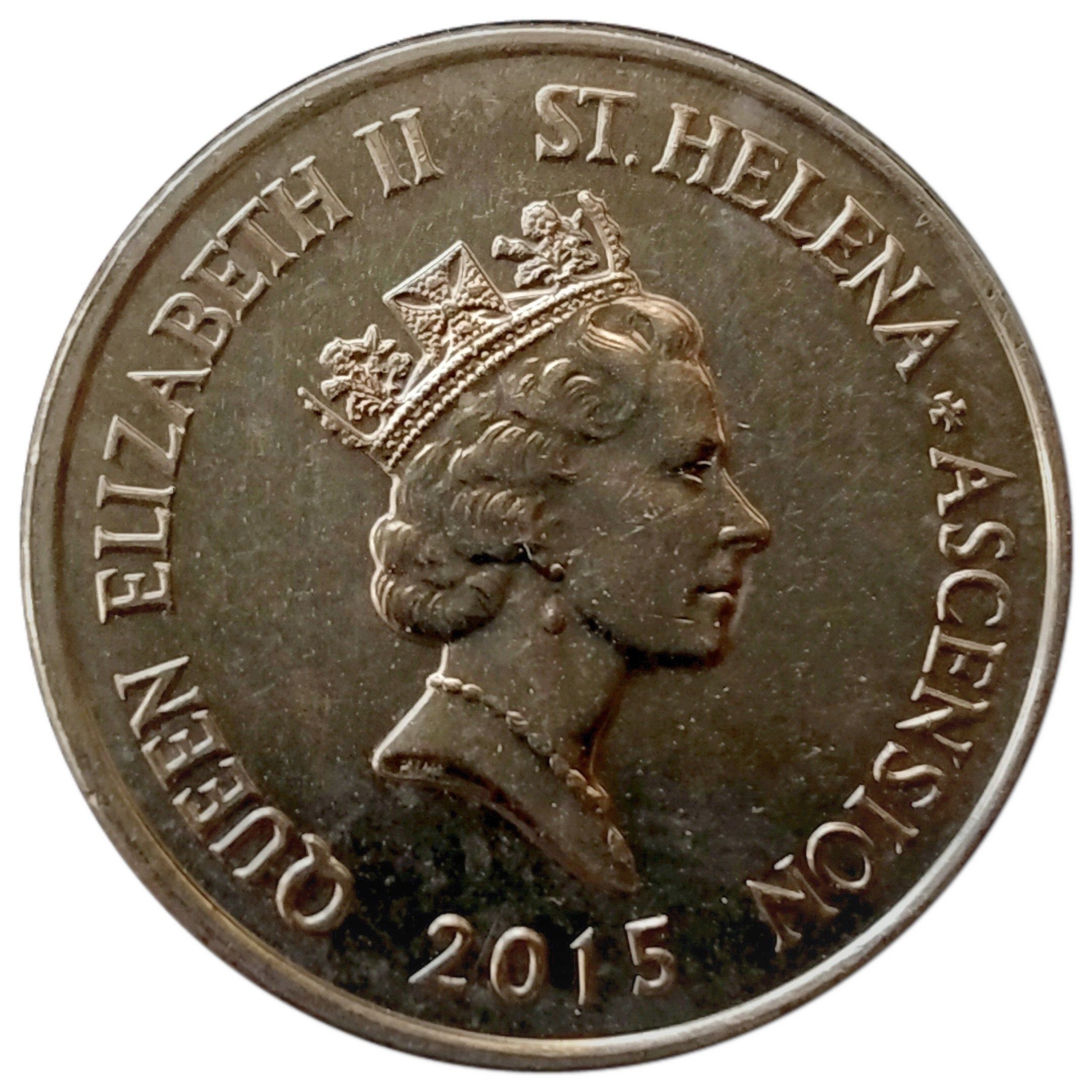 Saint Helena and Ascension 10 Pence - Elizabeth II 3rd portrait; small type; magnetic obverse