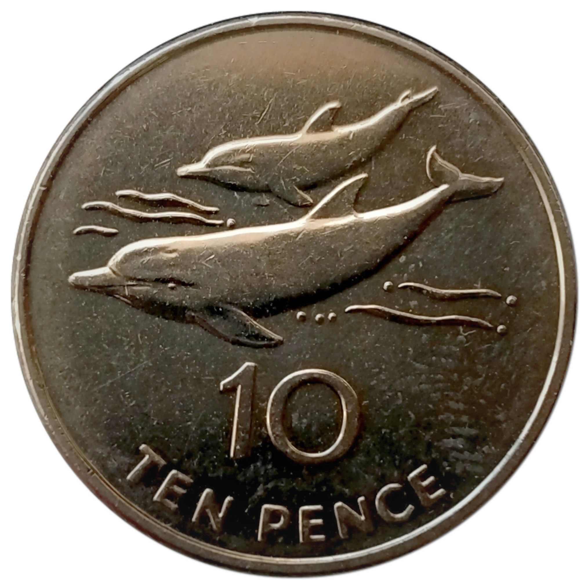 Saint Helena and Ascension 10 Pence - Elizabeth II 3rd portrait; small type; magnetic