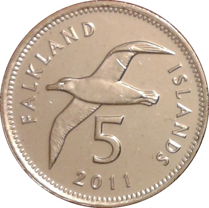 Falkland Islands 5 Pence - Elizabeth II 4th portrait