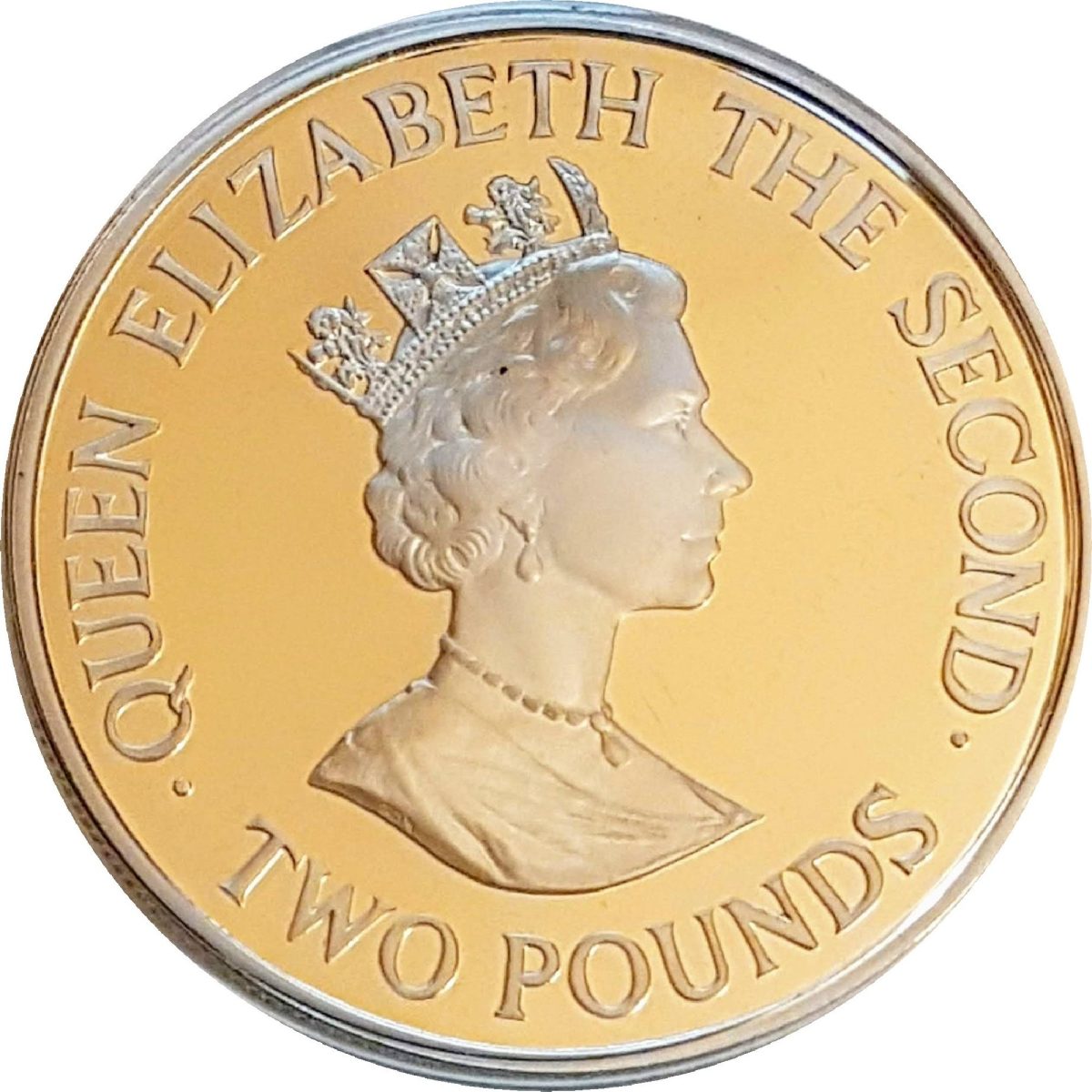 Jersey 2 Pounds - Elizabeth II Coronation Jubilee obverse