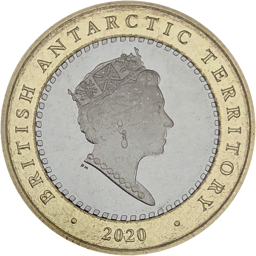 British Antarctic Territory 2 Pounds - Elizabeth II Discovery of Antarctica obverse