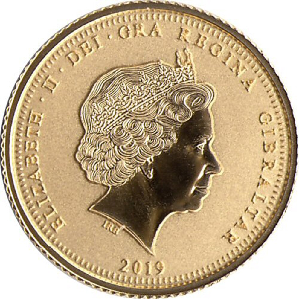 Gibraltar ¼ Sovereign - Elizabeth II Concorde 50th Anniversary obverse