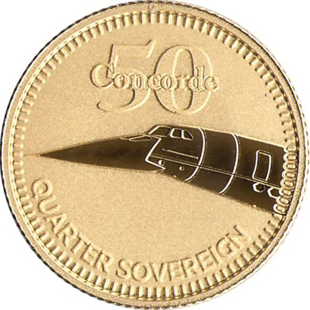 Gibraltar ¼ Sovereign - Elizabeth II Concorde 50th Anniversary