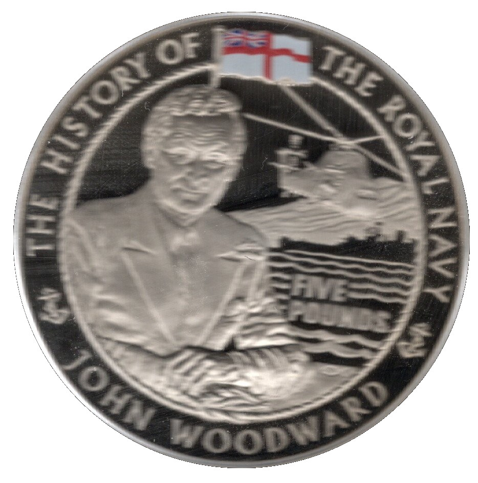 Alderney 5 Pounds - Elizabeth II John Woodward; 2009 Silver Proof reverse