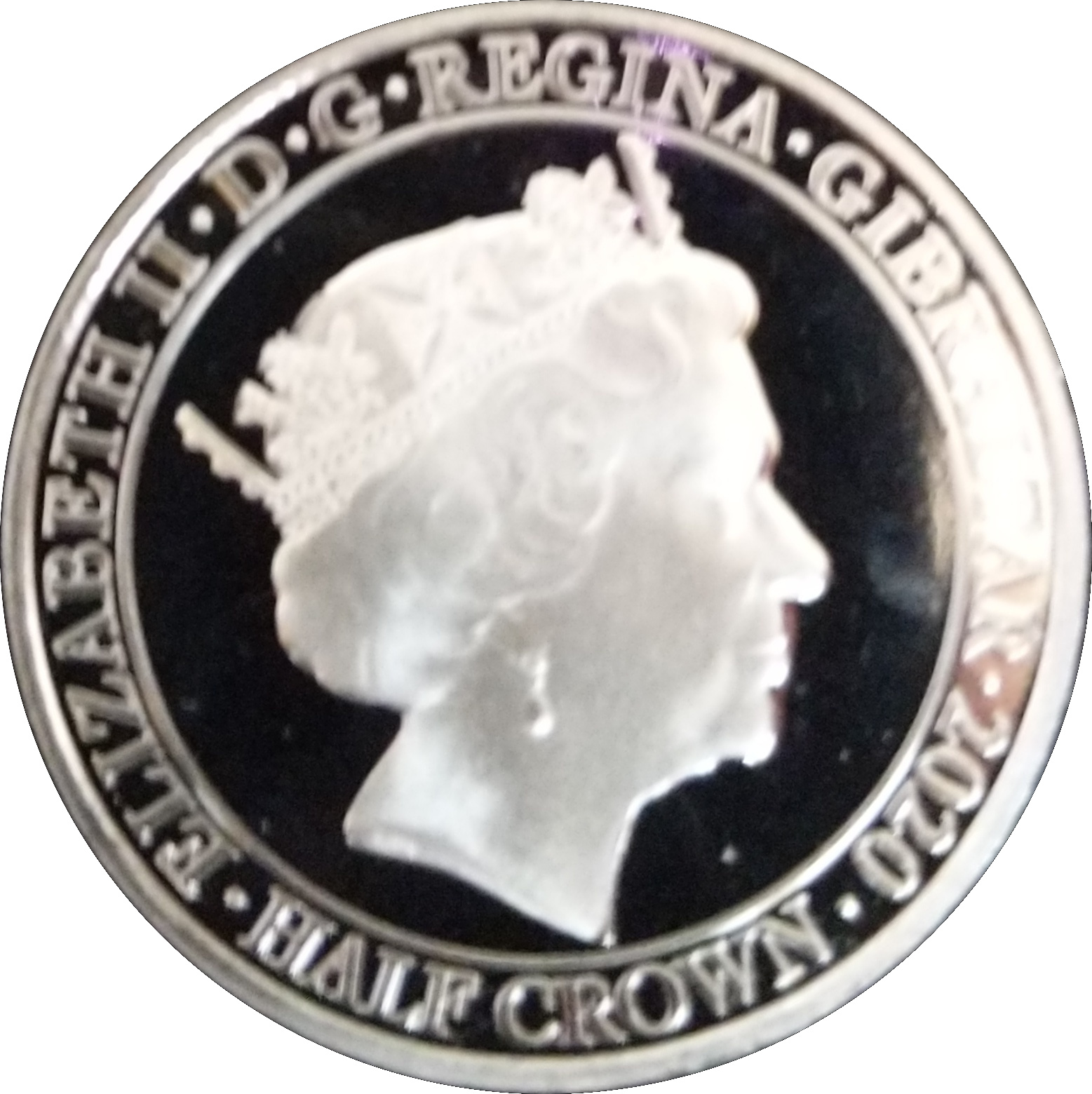Gibraltar ½ Crown - Elizabeth II The little ships of Dunkirk; Silver plated obverse