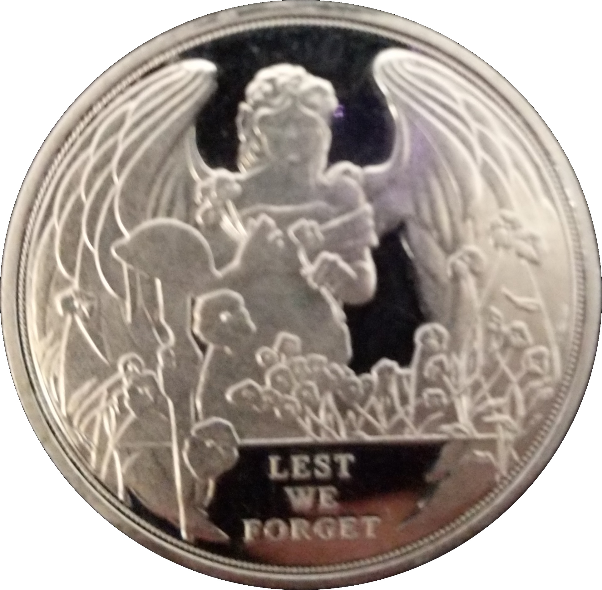 Gibraltar 1 Crown - Elizabeth II The Battle of Ypres; Silver Plated reverse