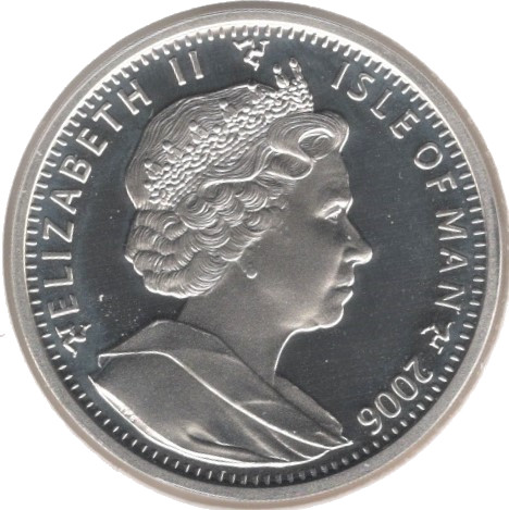 Isle of Man 1 Crown - Elizabeth II 2006 FIFA World Cup obverse