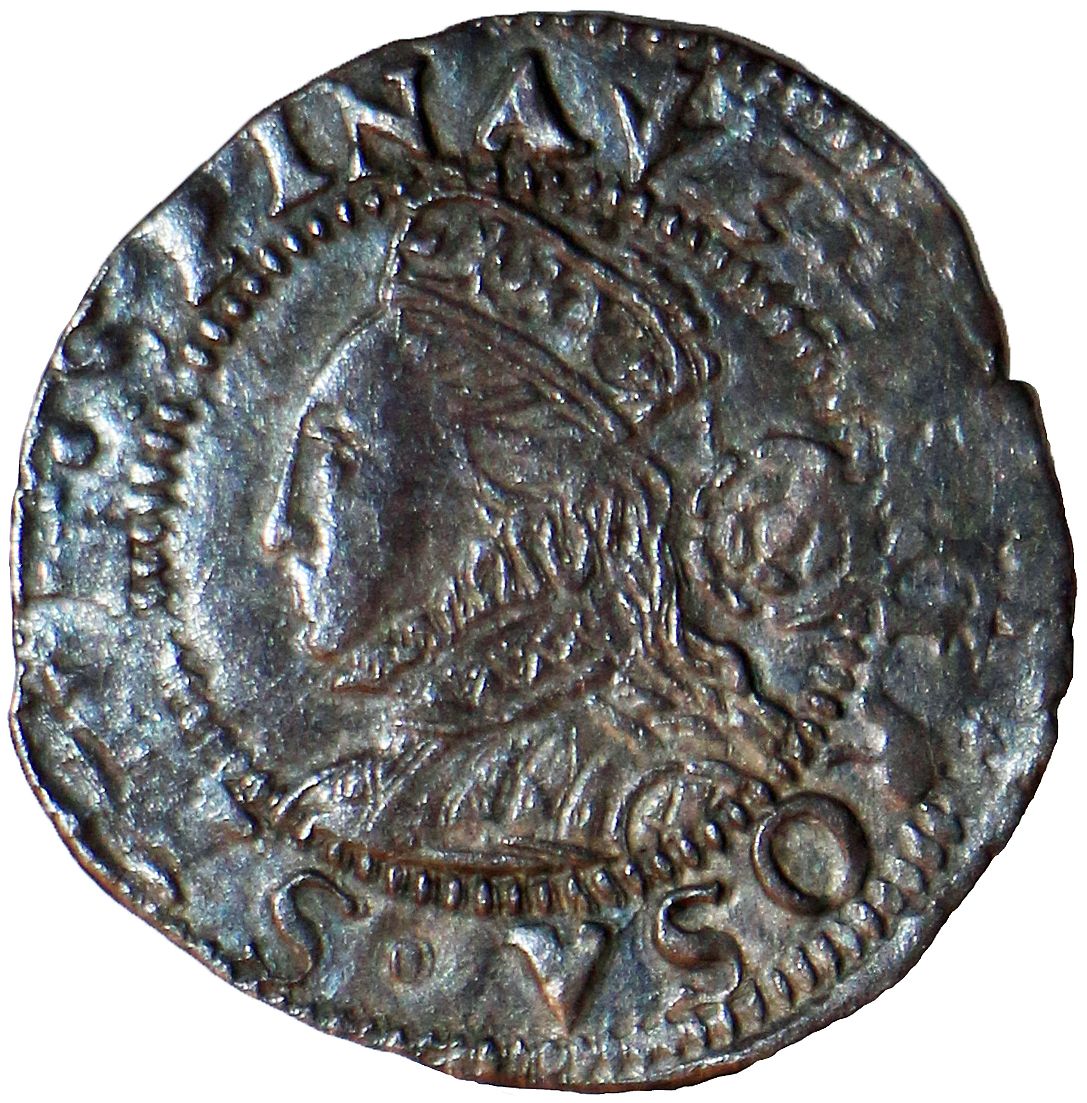 1½ Pence - Elizabeth I 3rd and 4th issue; small flan obverse