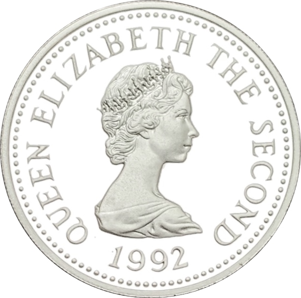 Jersey 1 Pound - Elizabeth II Brig, Hebe; Silver Proof obverse