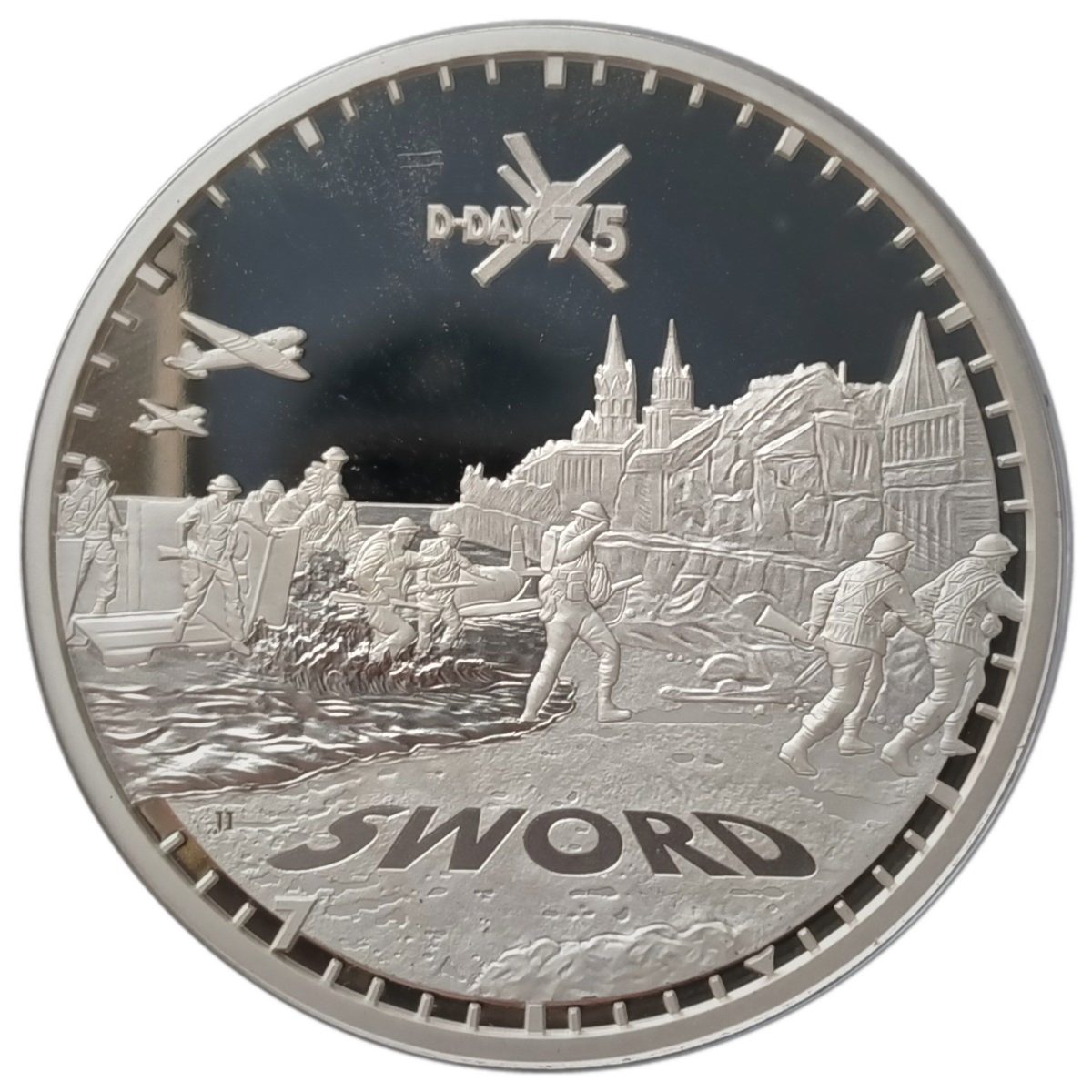 Alderney 50 Pence - Elizabeth II 75 Anniversary D-Day - Sword