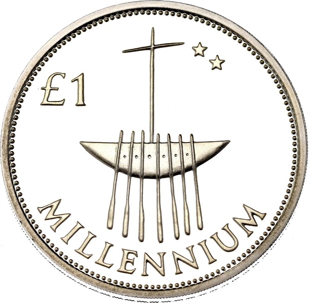 Ireland 1 Pound Millennium Punt; Silver Piedfort