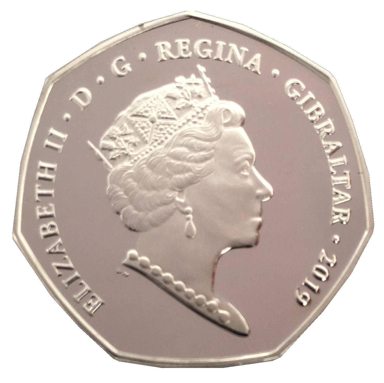 Gibraltar 50 Pence - Elizabeth II D-Day Anniversary; Silver Proof obverse