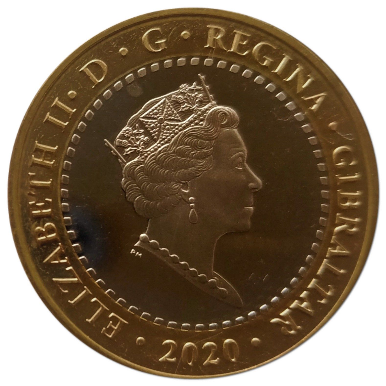 Gibraltar 2 Pounds - Elizabeth II The Cerberus obverse