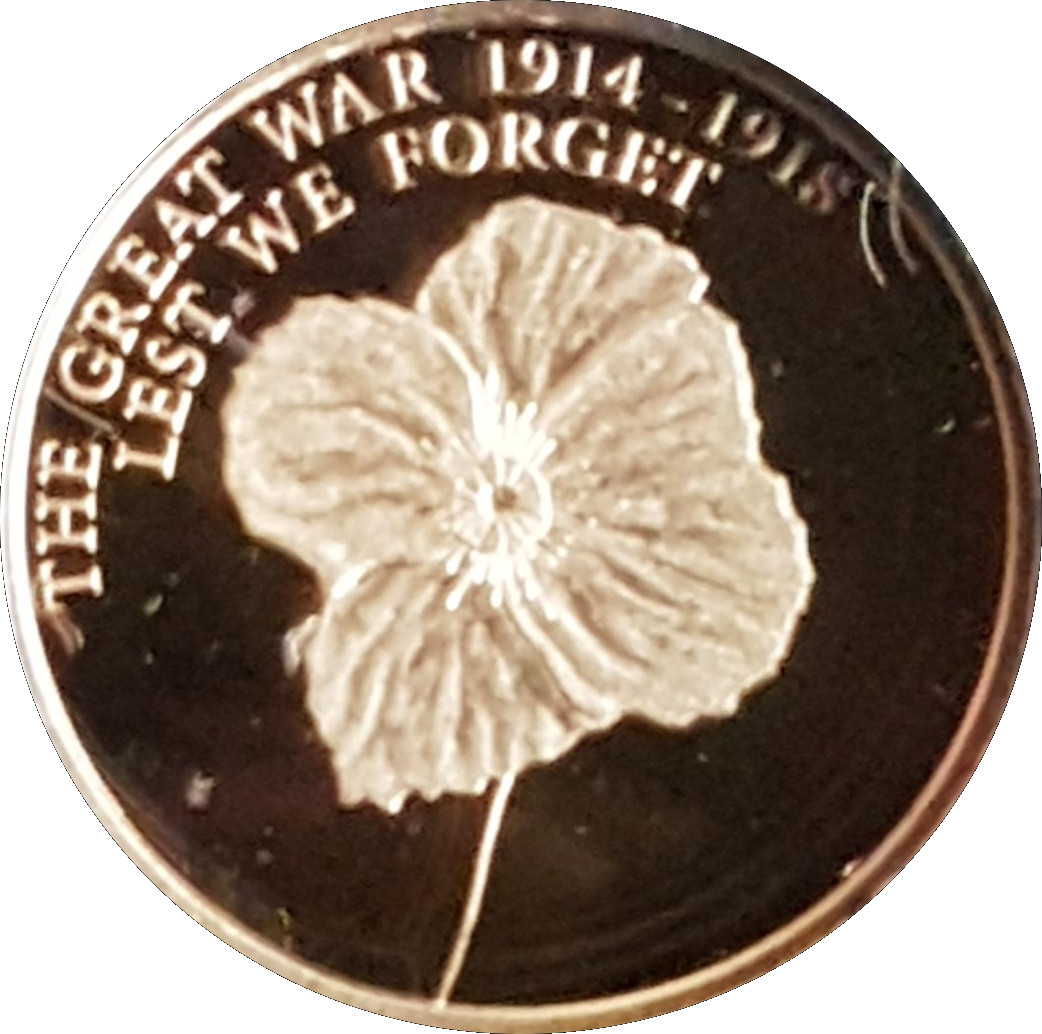 Tristan da Cunha ¼ Sovereign - Elizabeth II WWI Centenary, Lest We Forget, gold