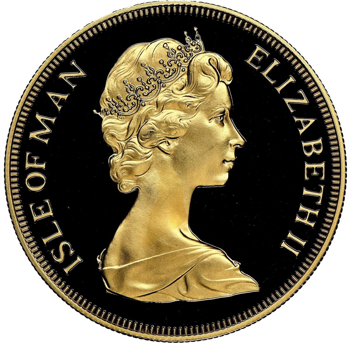 Isle of Man 5 Pounds - Elizabeth II Viking Warrior obverse
