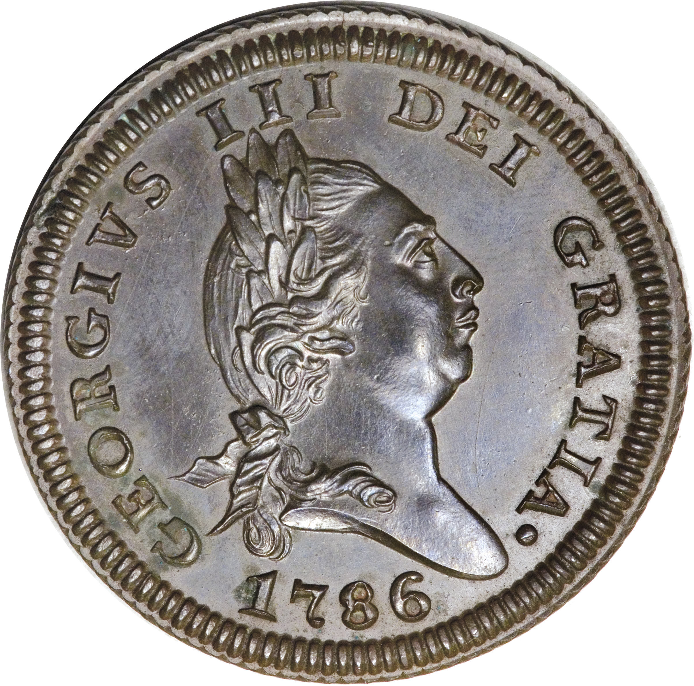 Isle of Man 1 Penny - George III obverse