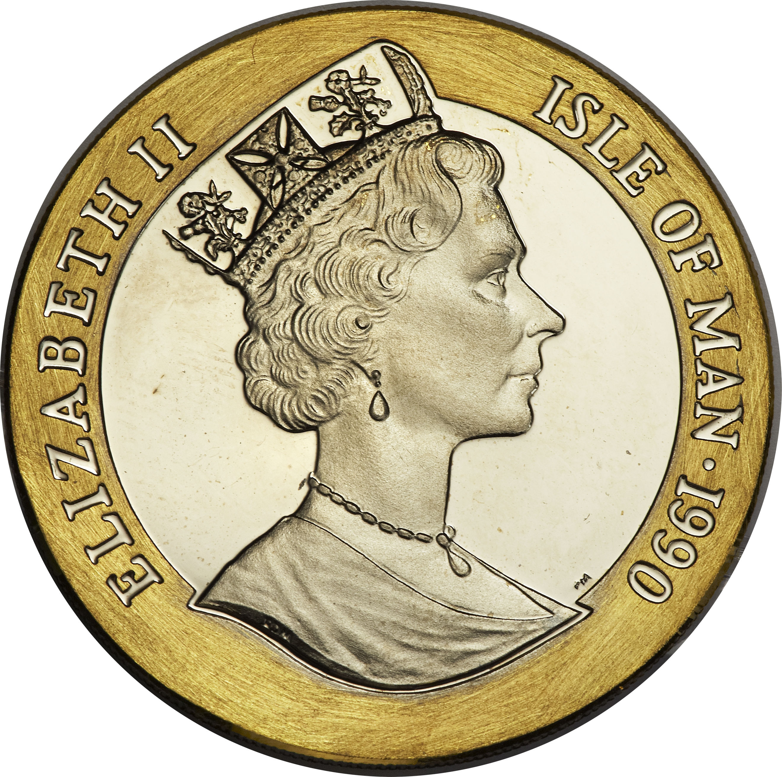 Isle of Man 1 Crown - Elizabeth II "Penny Black"; Gold Proof Issue obverse