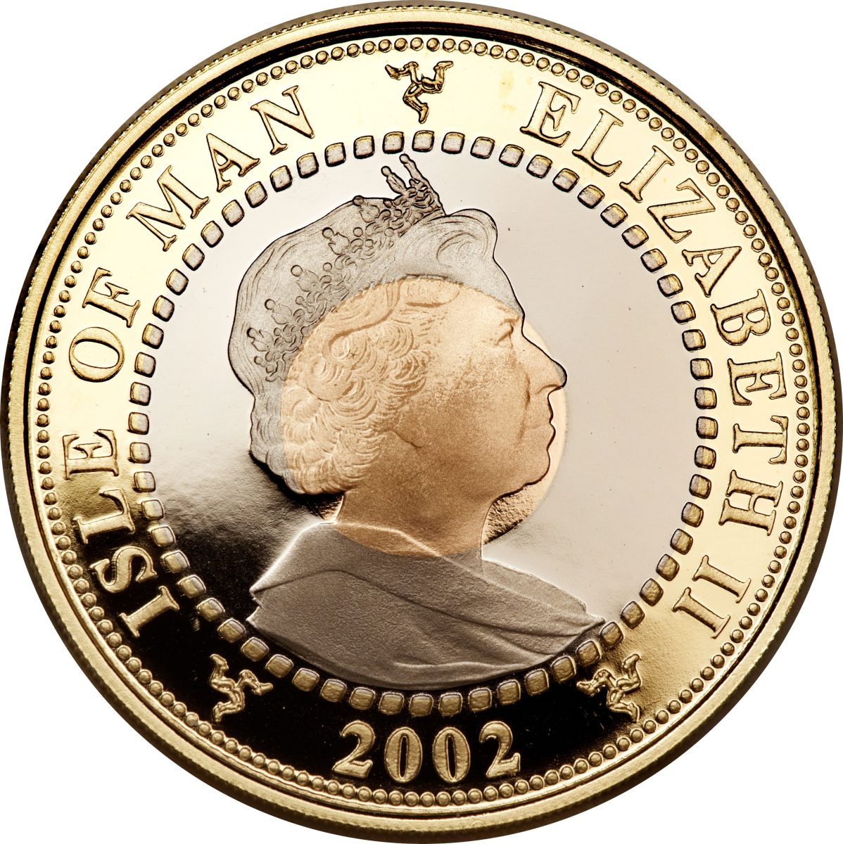 Isle of Man 1 Crown - Elizabeth II Golden Jubilee obverse