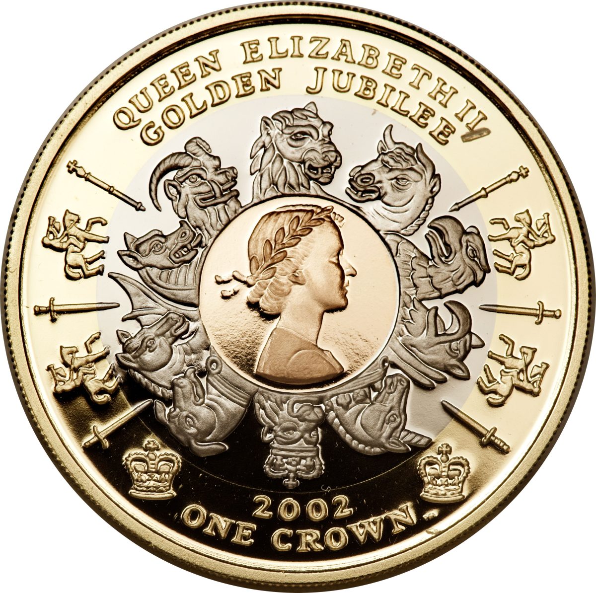 Isle of Man 1 Crown - Elizabeth II Golden Jubilee