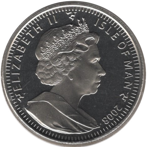 Isle of Man 1 Crown - Elizabeth II Burmilla Cat; Coloured obverse
